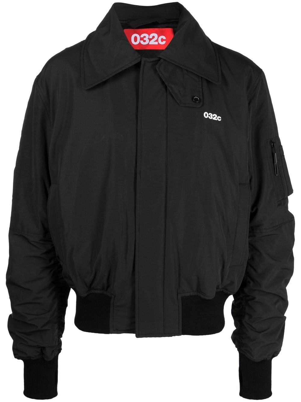 

032c chamarra bomber con logo estampado - Negro