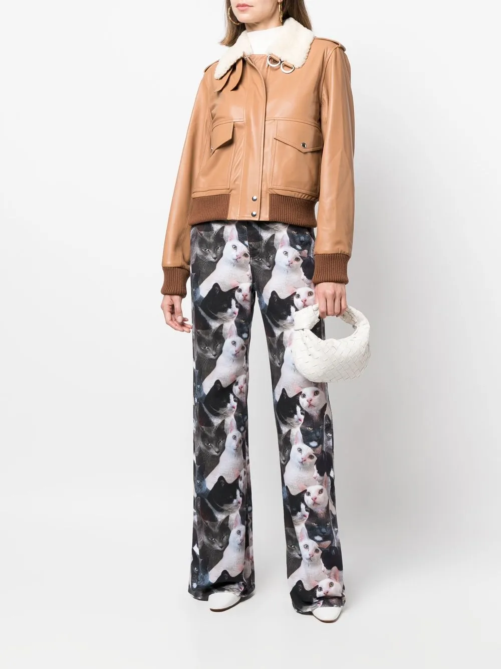 LOEWE catprint Flared Jeans Farfetch
