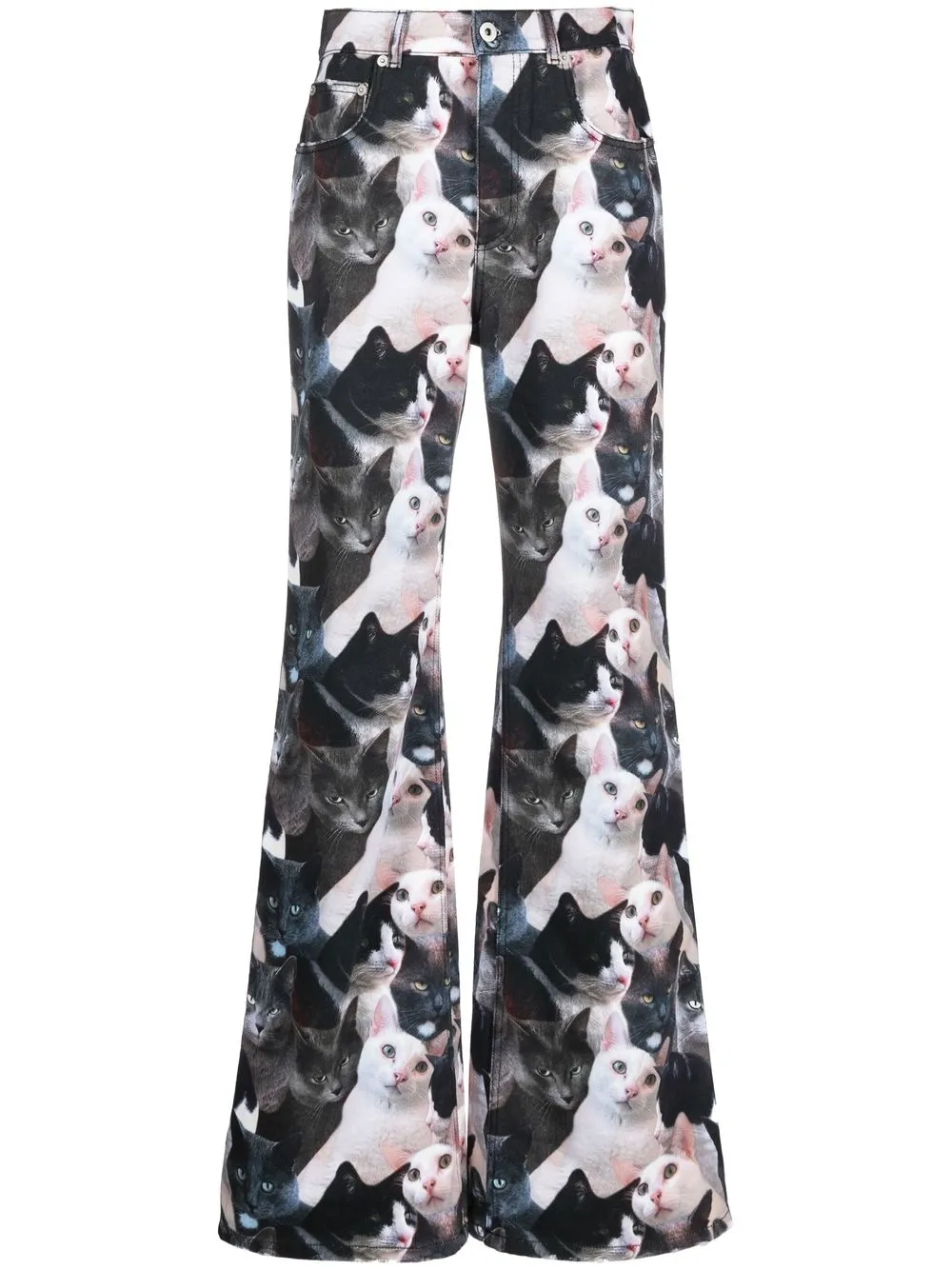 

LOEWE cat-print flared jeans - Blue