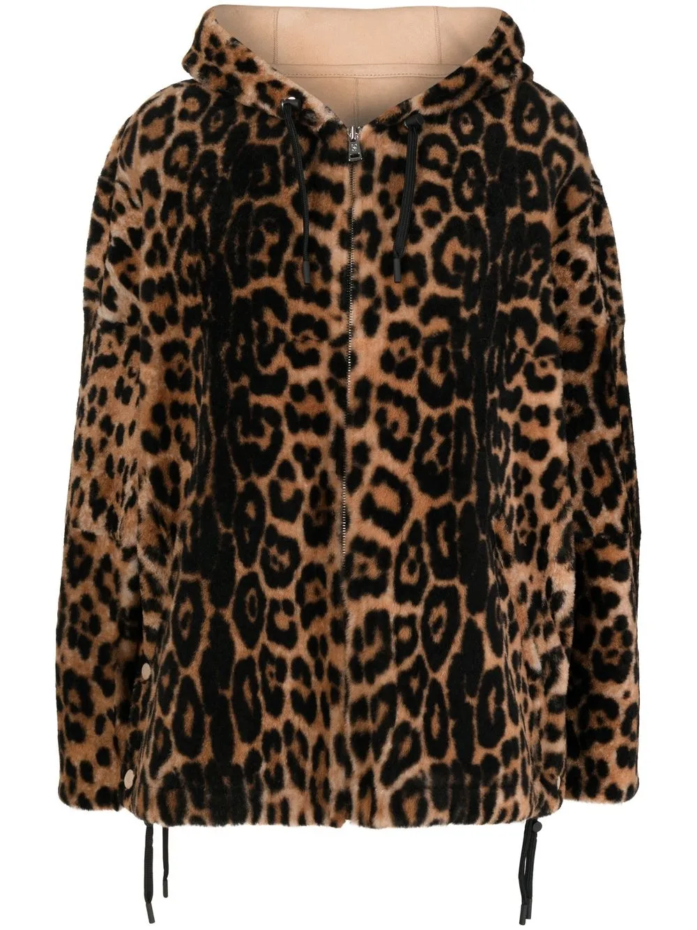 

Yves Salomon chamarra con estampado de leopardo - Marrón