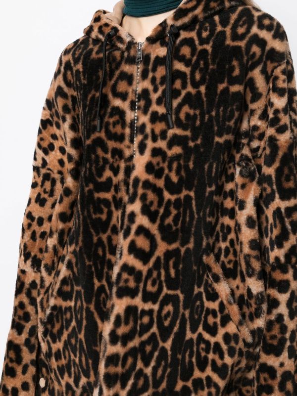 printed faux fur jacket