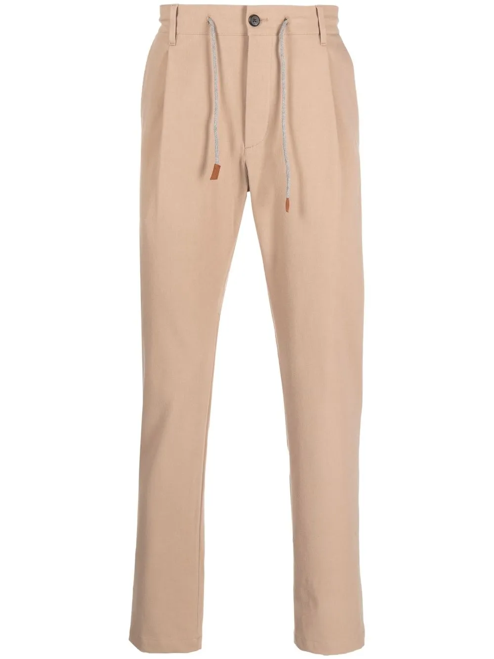 

Eleventy drawstring-waist tapered trousers - Brown