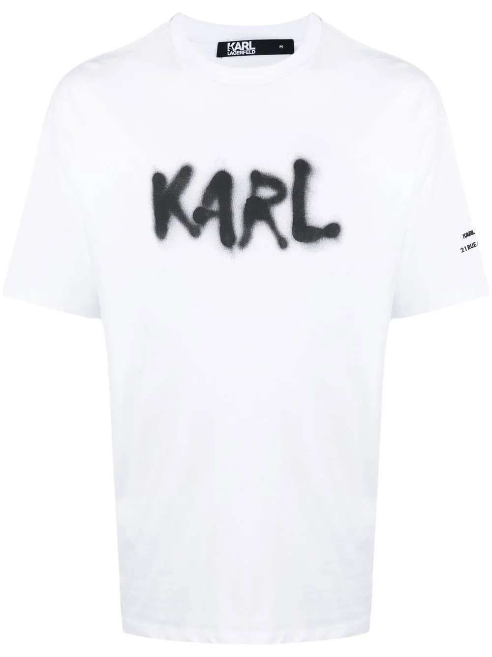 

Karl Lagerfeld playera manga corta con logo estampado - Blanco