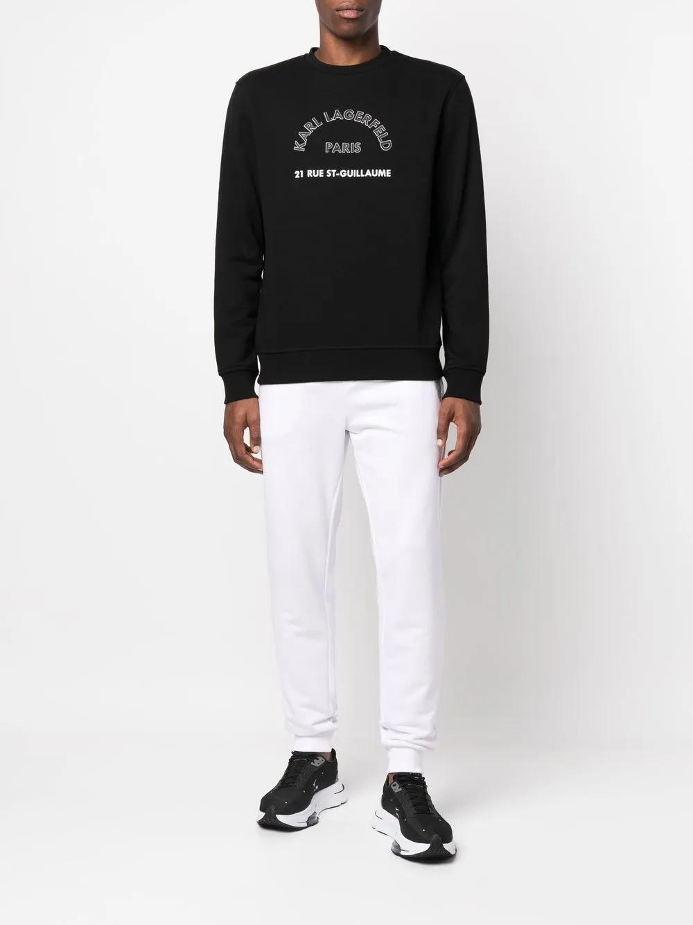 Karl Lagerfeld Sweater met logoprint - Zwart
