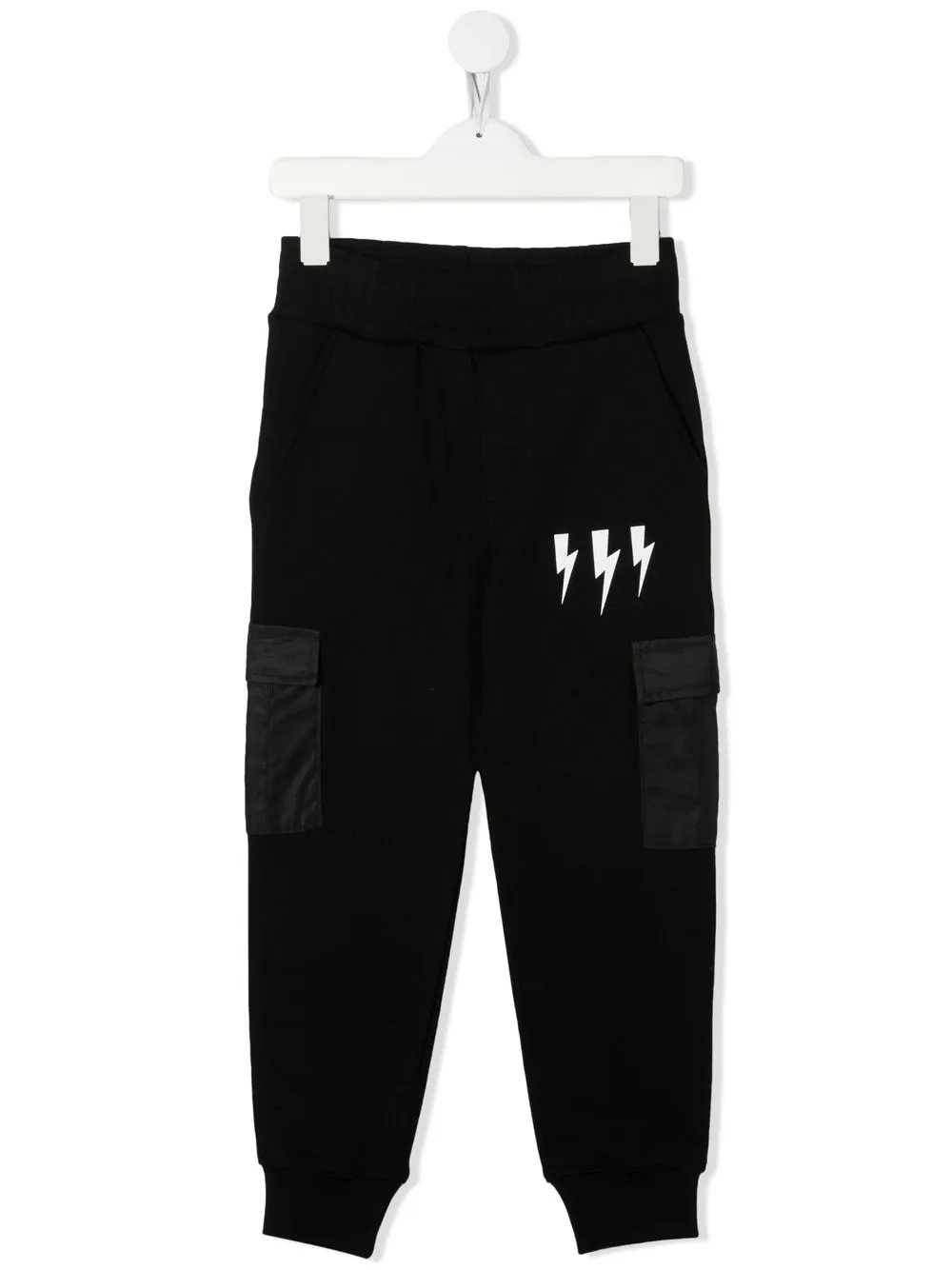 

Neil Barrett Kids pants con motivo Thunderbolt - Negro