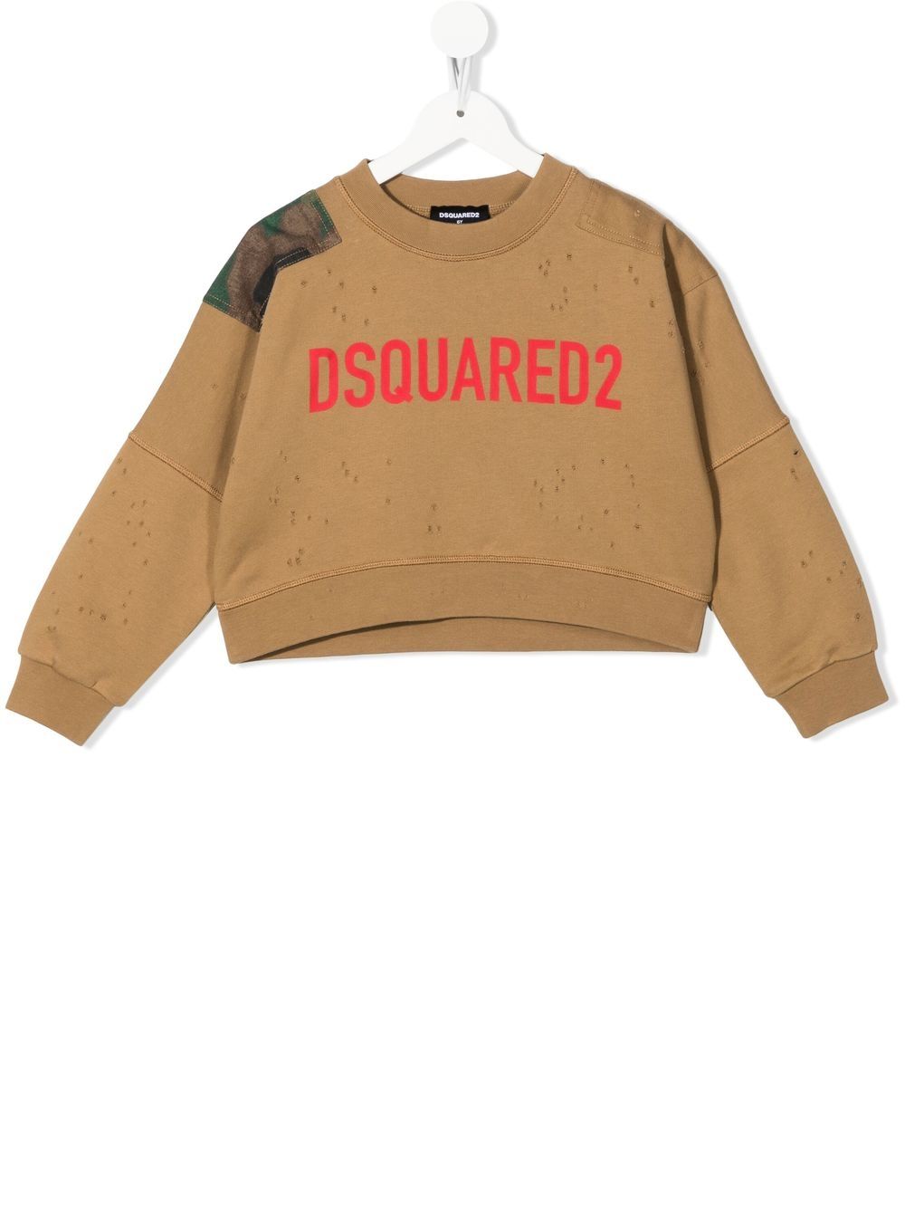 

Dsquared2 Kids playera con logo y efecto envejecido - Marrón