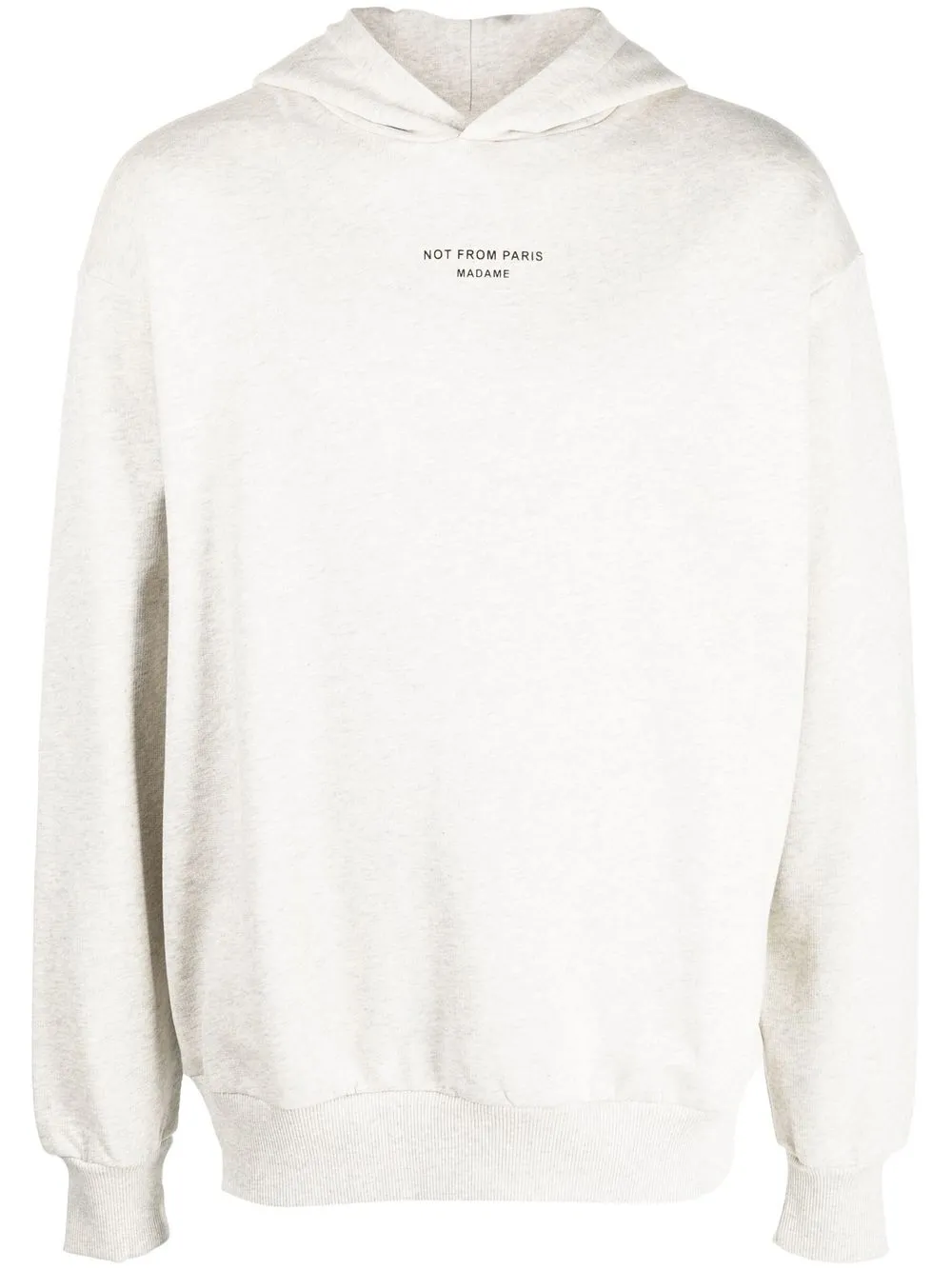 

Drôle De Monsieur slogan-print cotton hoodie - Grey