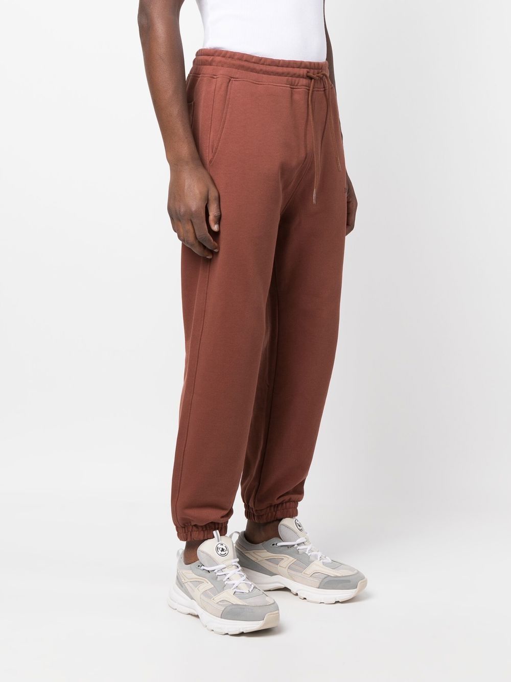 Shop Drôle De Monsieur Embroidered-logo Track Pants In Braun