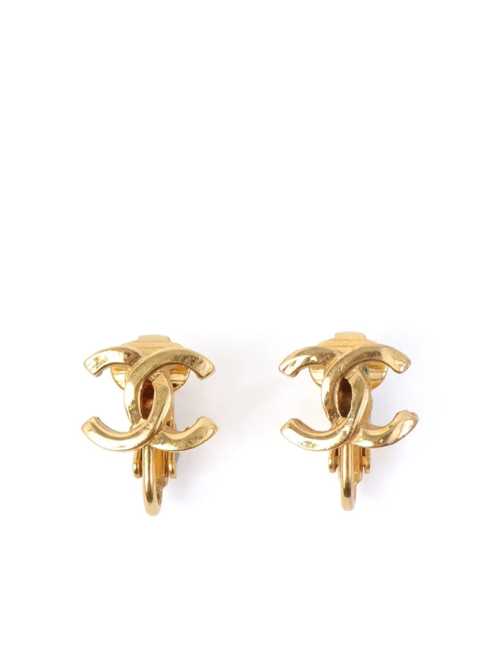 

Chanel Pre-Owned aretes de clip con logo CC - Dorado
