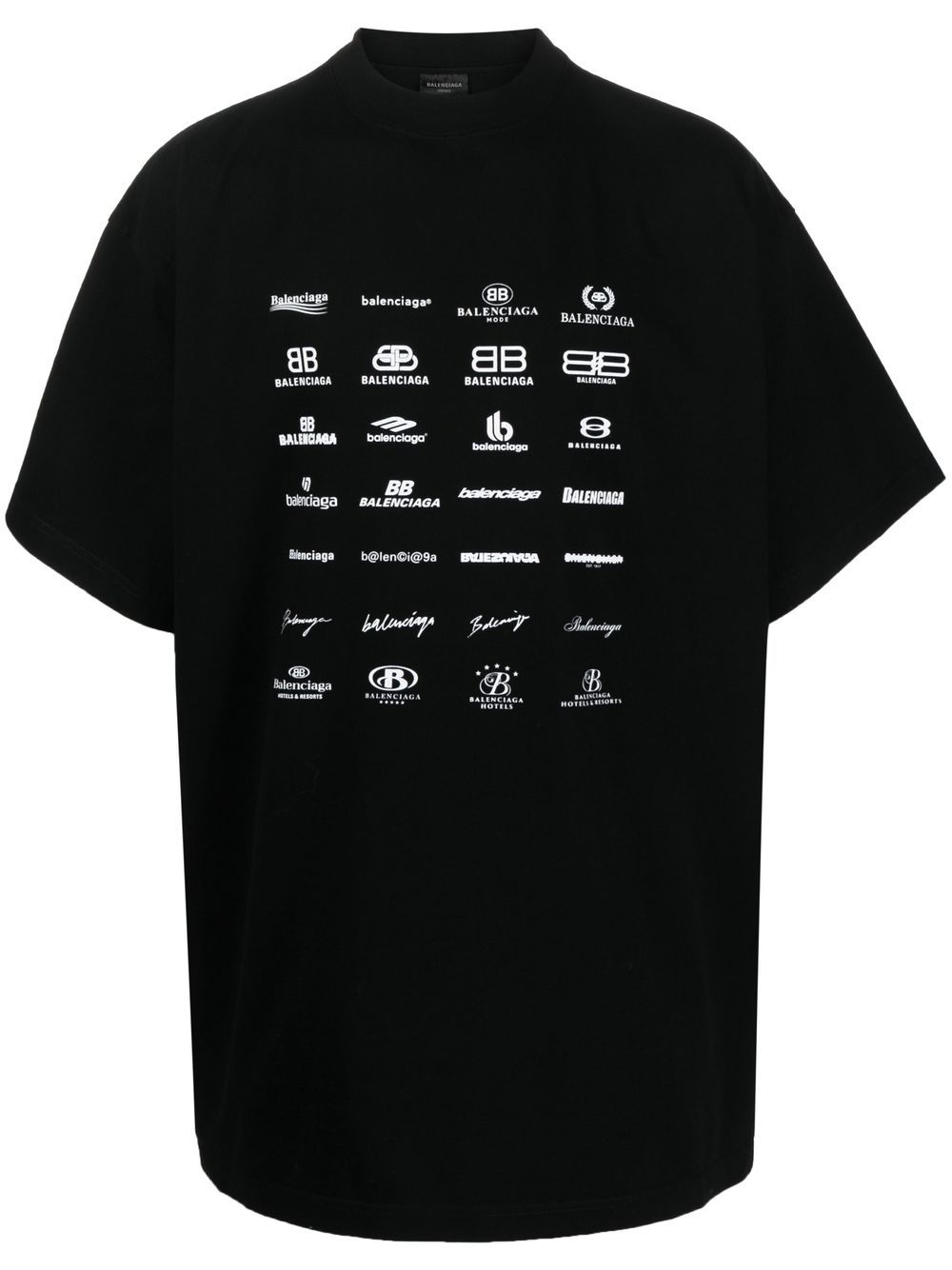 Balenciaga Logos-print Cotton T-shirt Farfetch