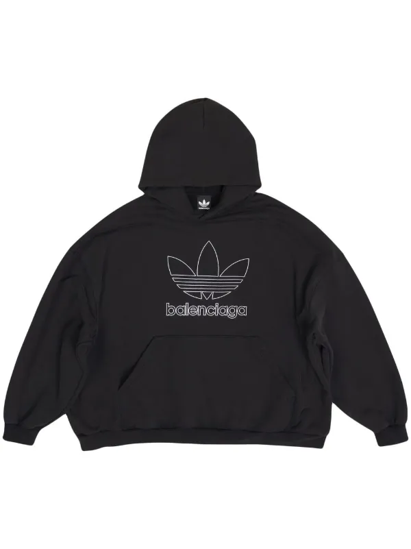 バレンシアガ パーカー adidas ブラック