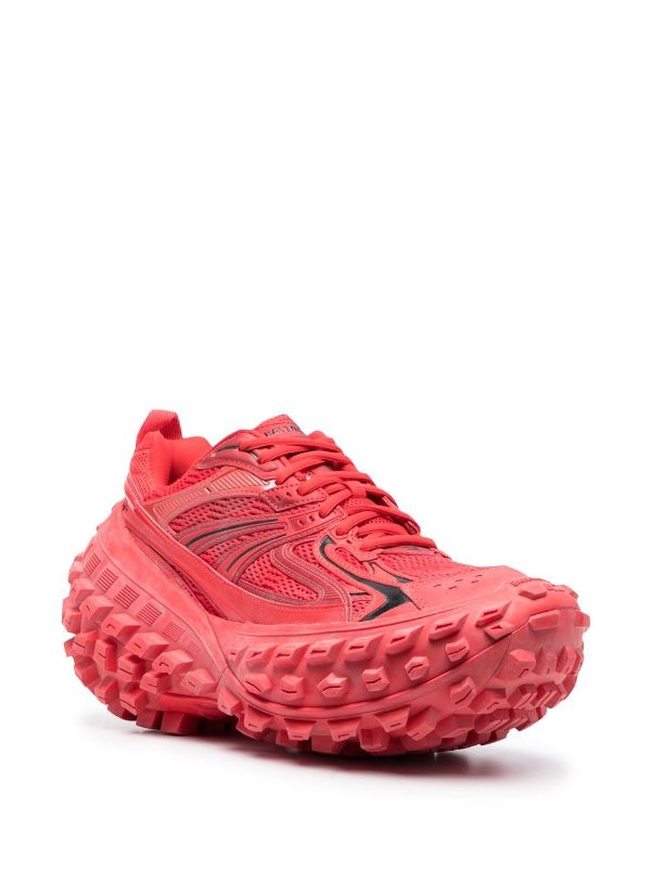 Balenciaga Defender Chunky-sole Sneakers - Red