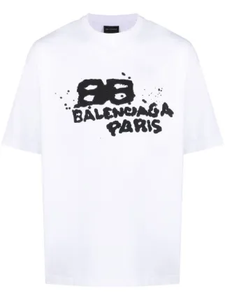 Balenciaga Hand Drawn BB Icon T-shirt | White | FARFETCH