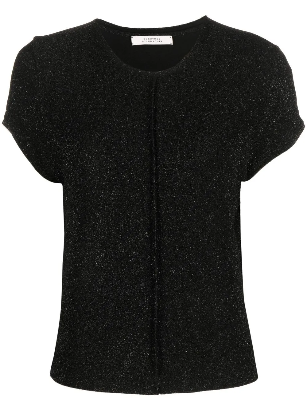

Dorothee Schumacher Lurex box-fit T-shirt - Black