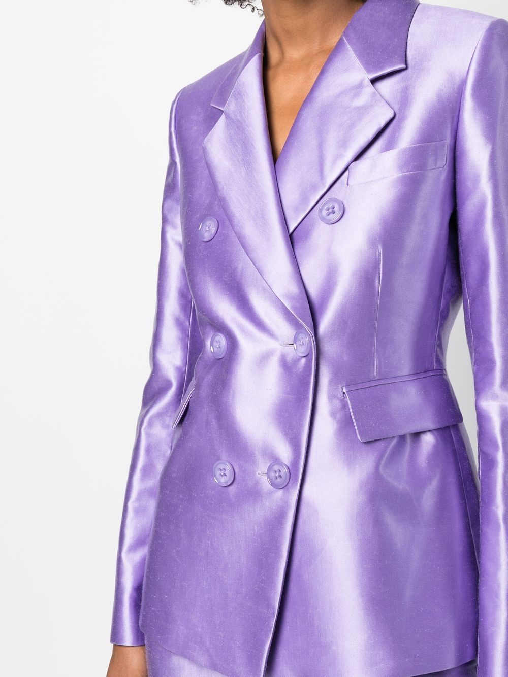 metallic purple blazer