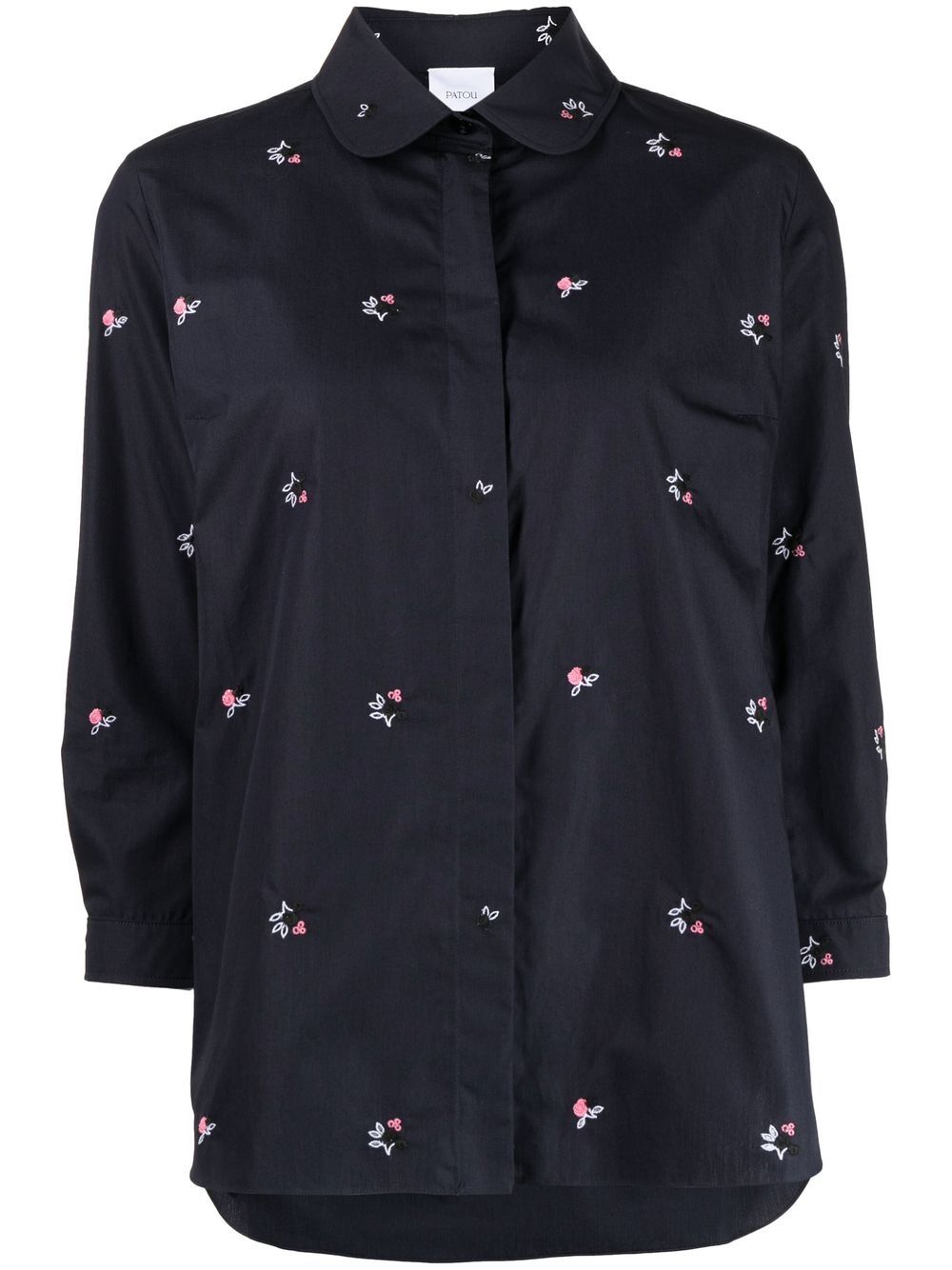 

Patou camisa con bordado floral - Azul