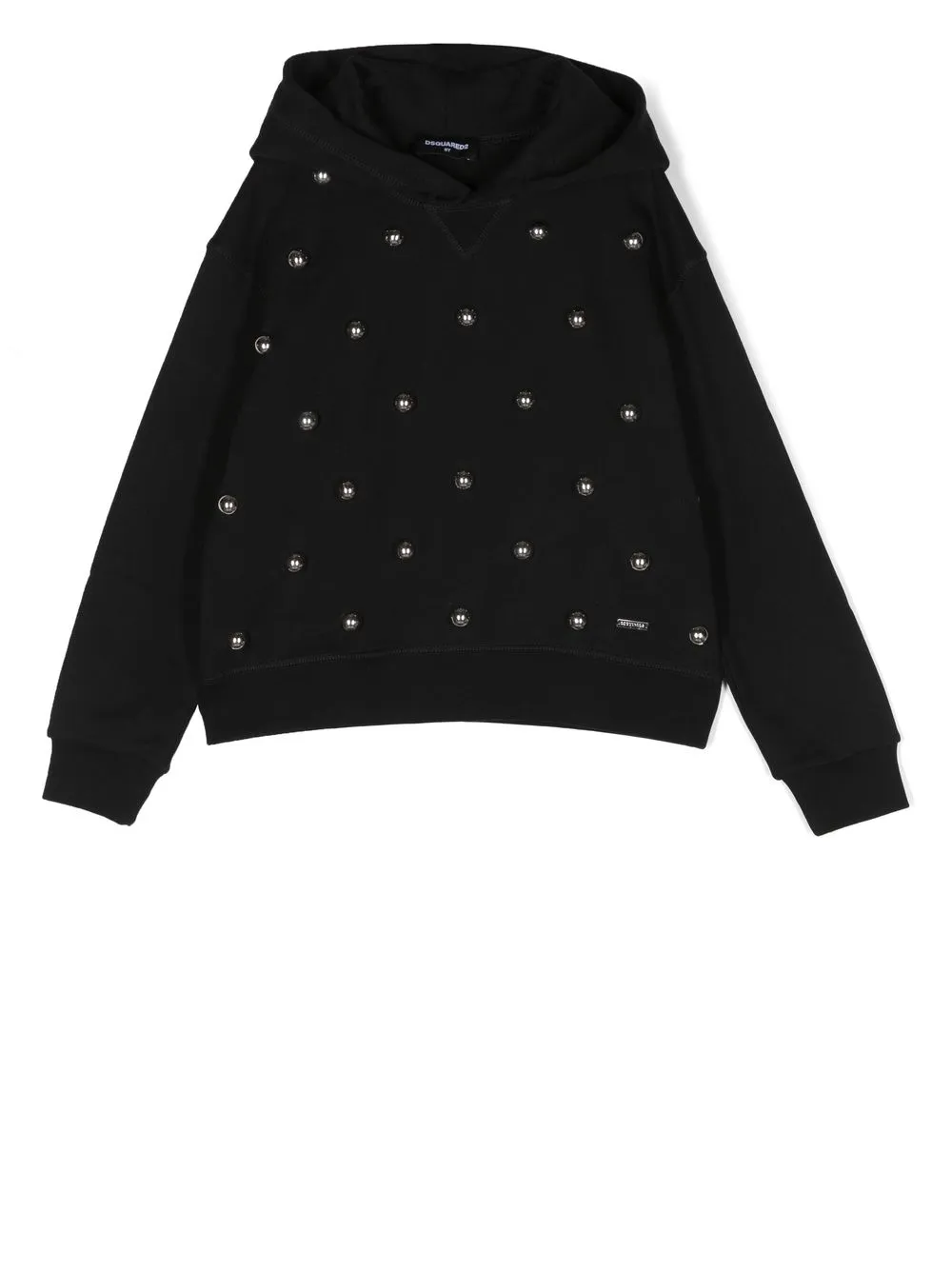 

Dsquared2 Kids hoodie con detalle metalizado - Negro