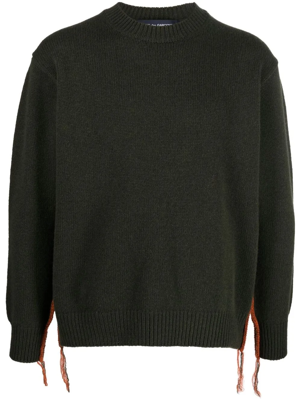 

Comme Des Garçons Homme crew-neck draped-thread jumper - Green