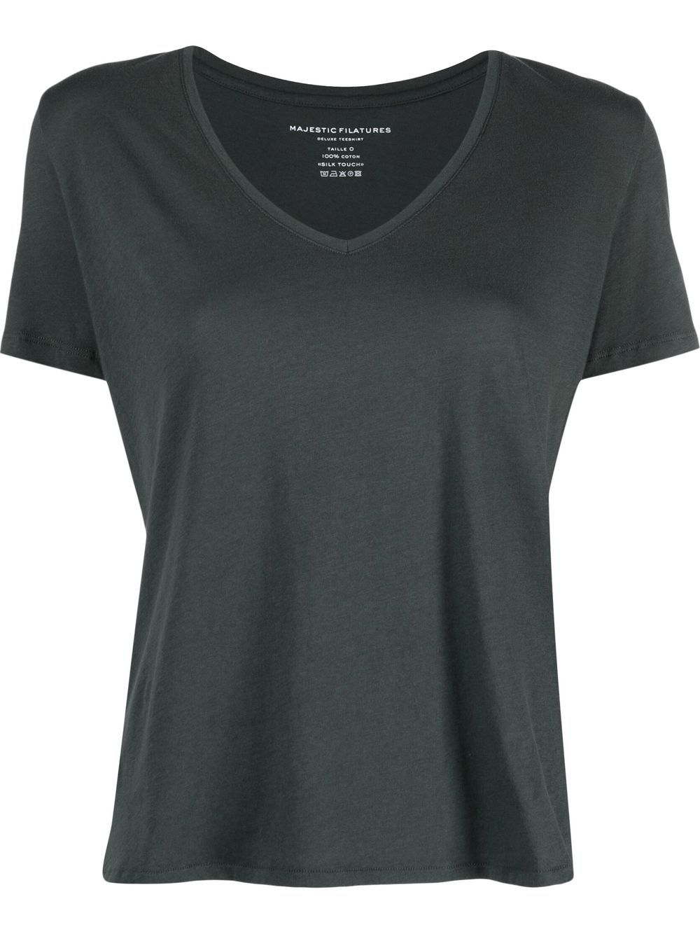 

Majestic Filatures playera con cuello en V - Gris