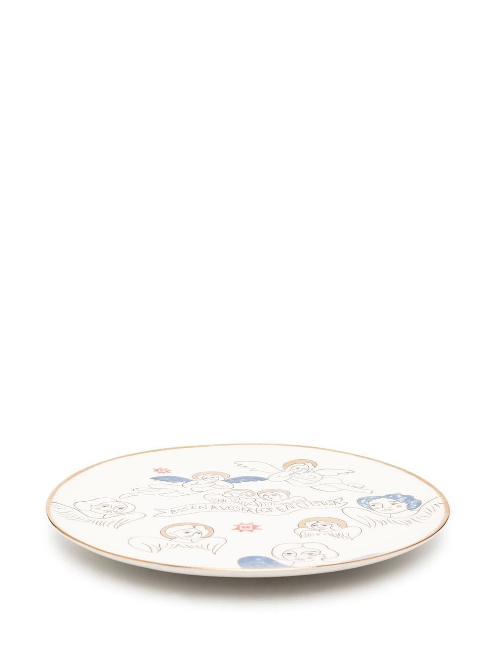 Shop Gunia Graphic-print Ceramic Plate In White