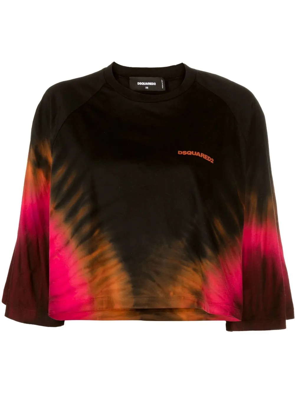 

Dsquared2 cropped tie-dye T-shirt - Black