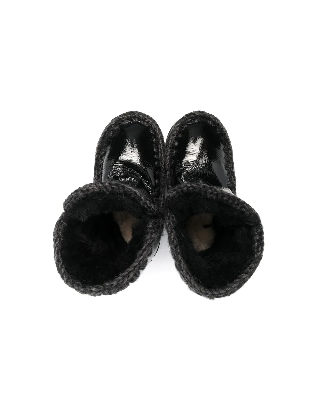 Mou Chunky Leather Boots In Black