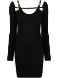 GCDS cold-shoulder knitted dress - Black