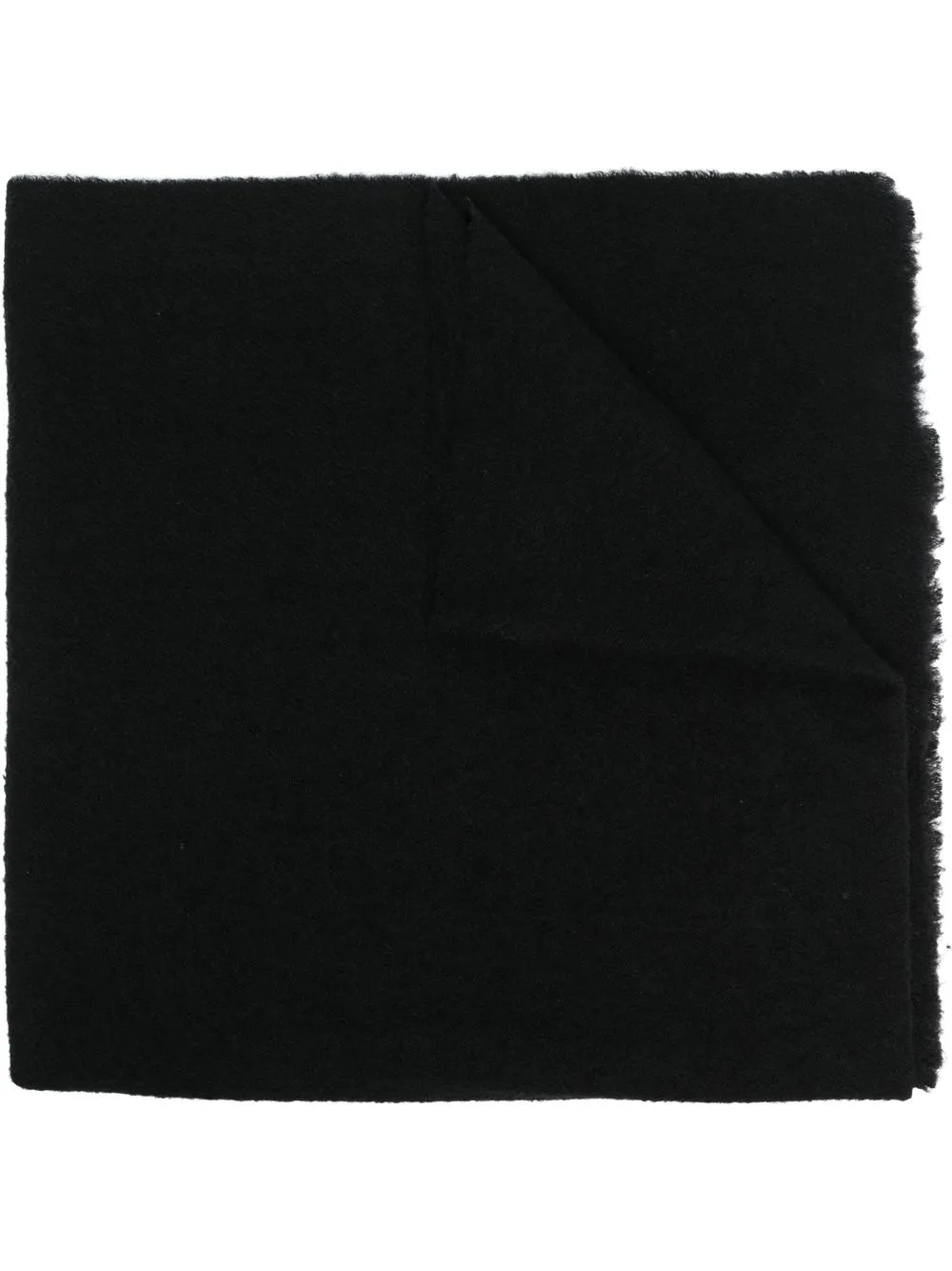 

Rick Owens frayed-hem knit scarf - Black