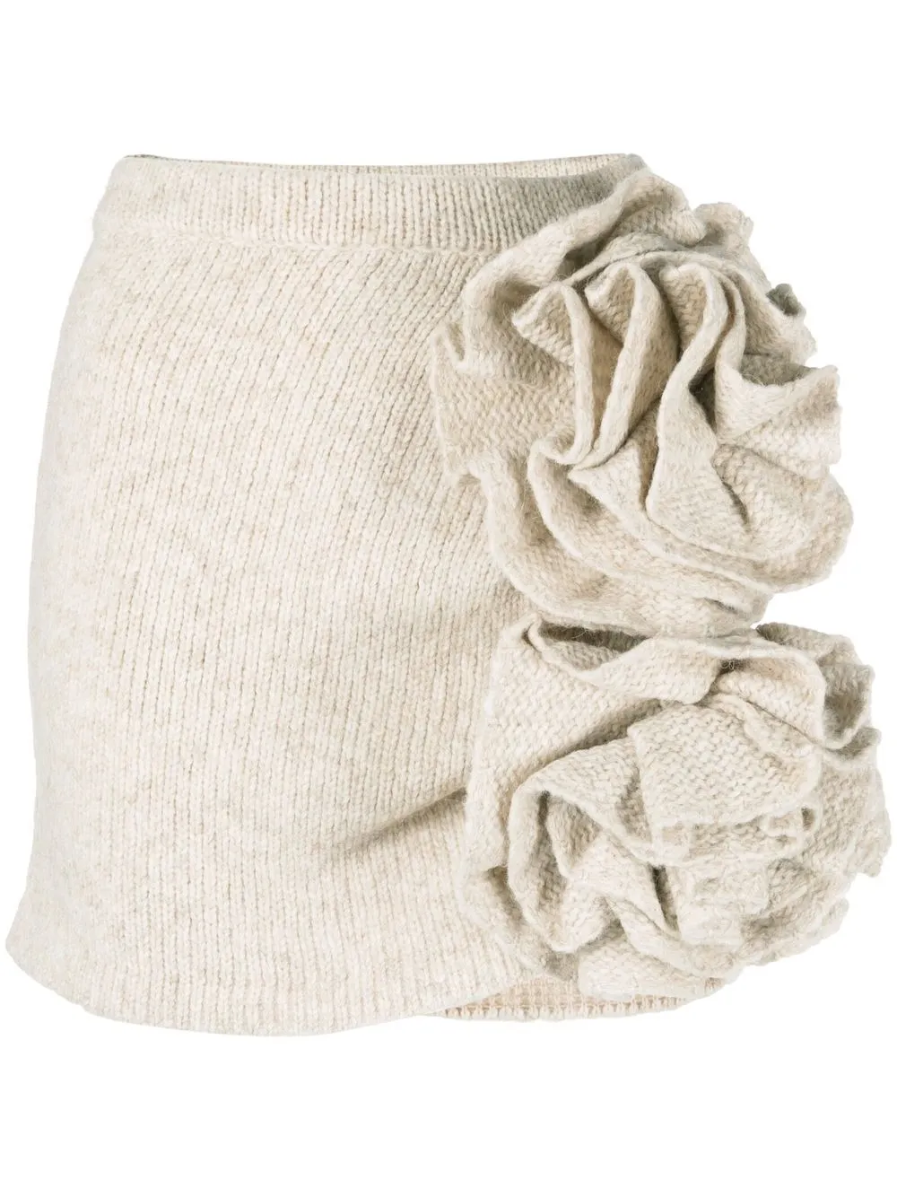 

Magda Butrym Beige 3D Flower Knitted Mini Skirt - Neutrals