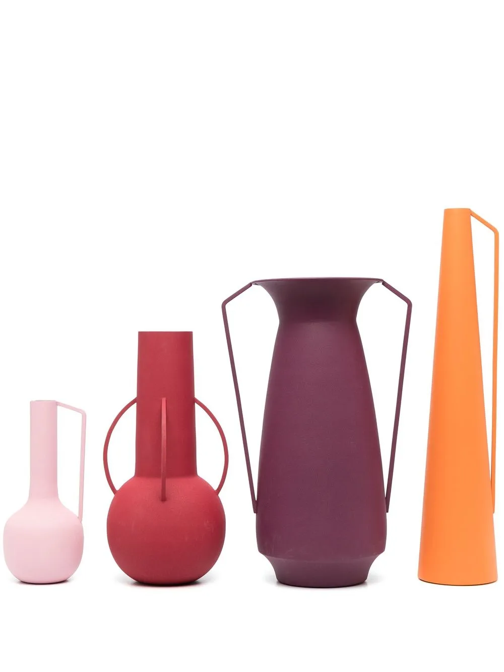 

POLSPOTTEN roman powder-coated vases (set of 4) - Red