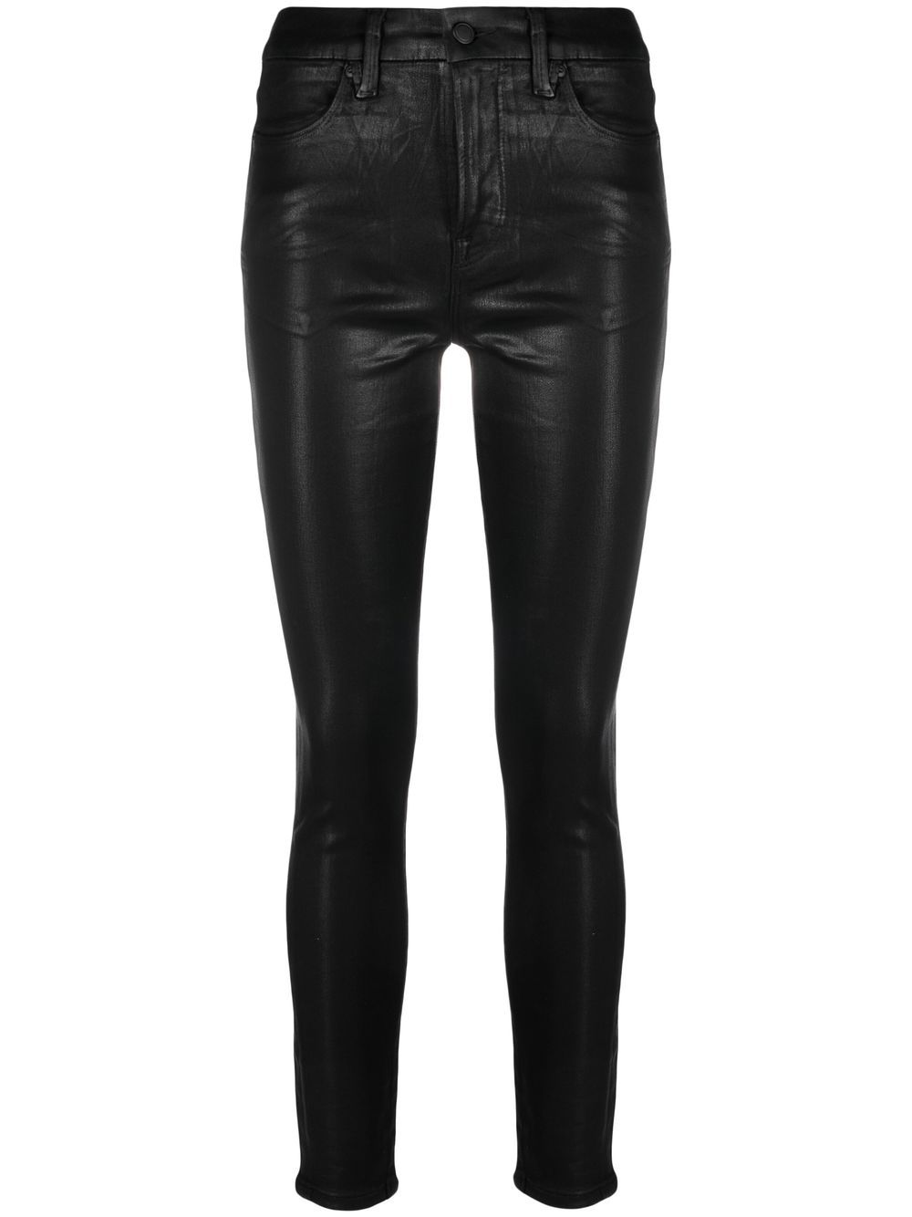 

Good American mid-rise coated skinny jeans - Black