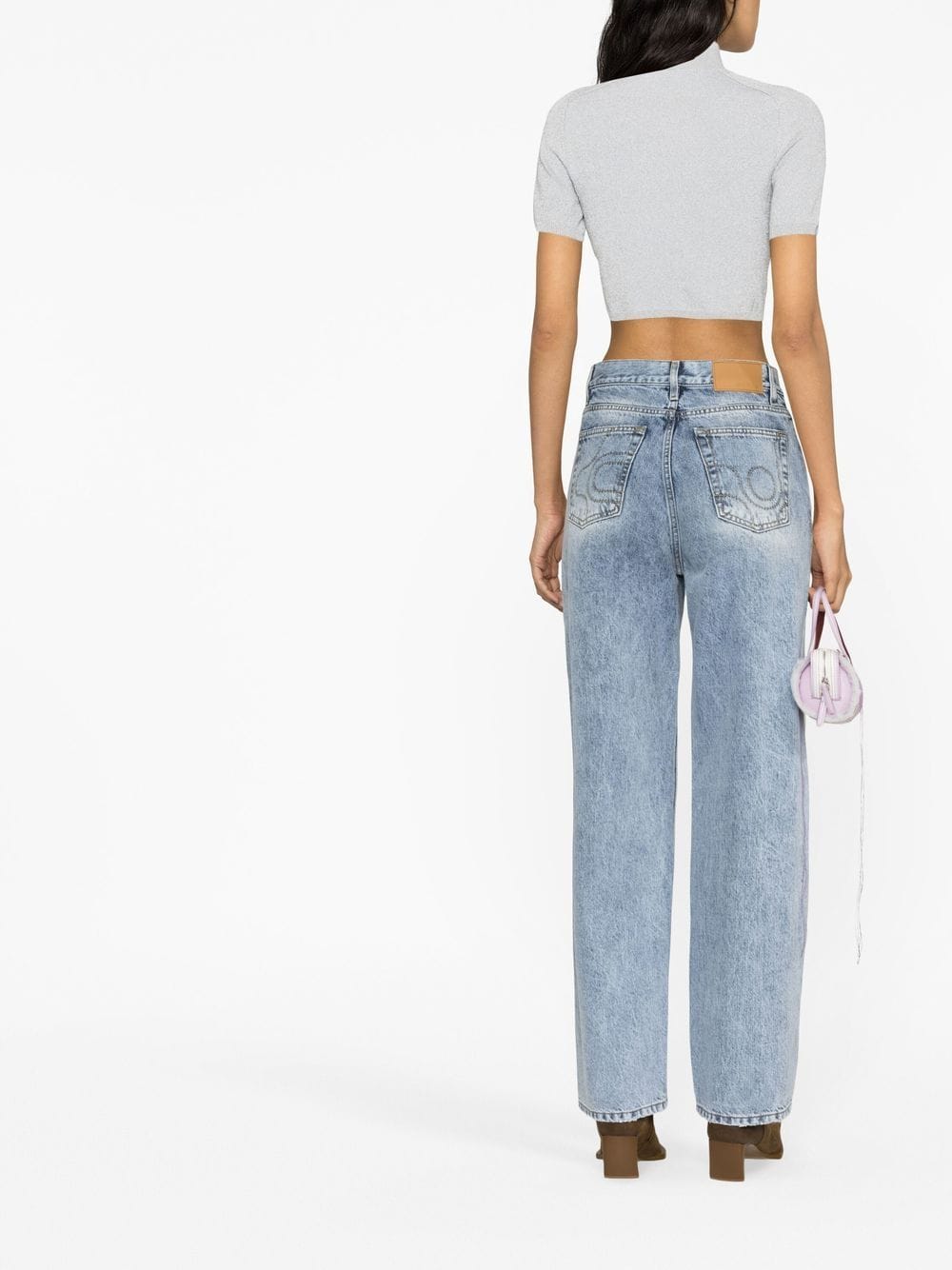 Shop Eytys Mid-rise Baggy Jeans In Blau