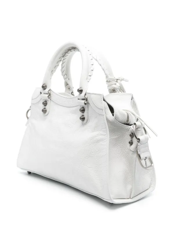 White hot sale leather balenciaga