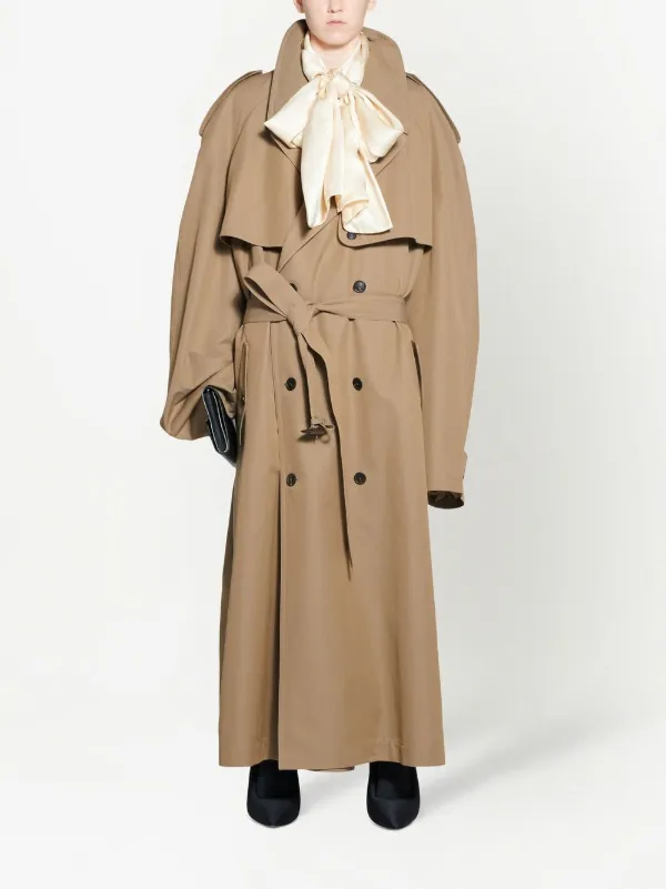 Balenciaga Belted Trench Coat - Farfetch