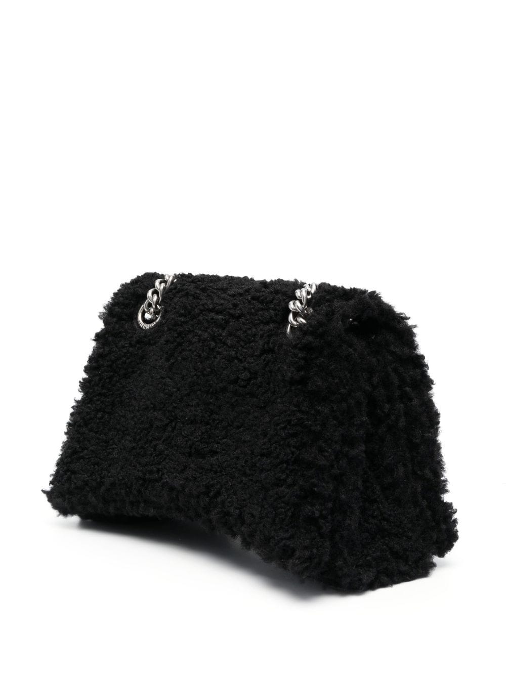 Shop Balenciaga Crush Chain-strap Shoulder Bag In Black