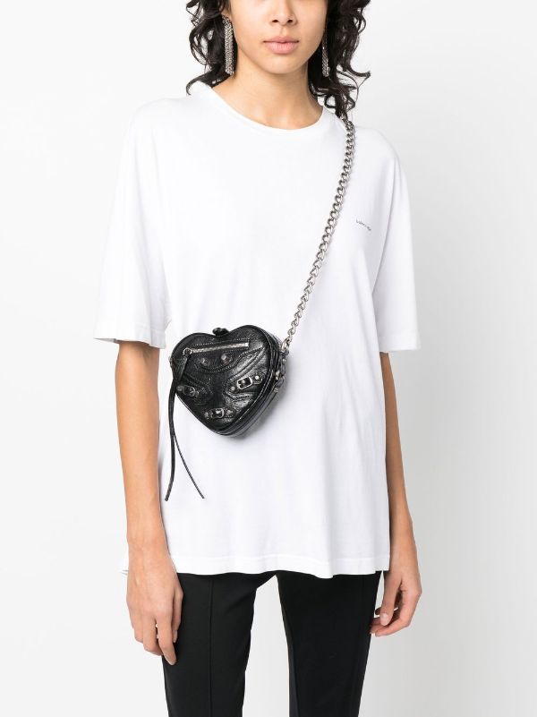 Balenciaga Mini Le Cagole Heart Leather Crossbody Bag - Farfetch