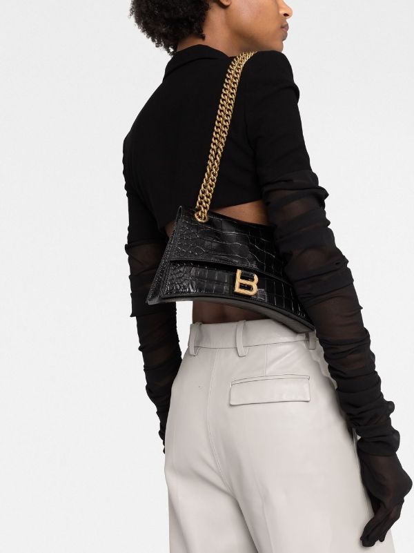 Balenciaga Crush Small Leather Shoulder Bag - Farfetch