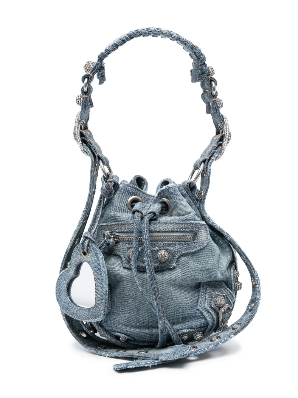 Image 1 of Balenciaga XS Le Cagole denim bucket bag