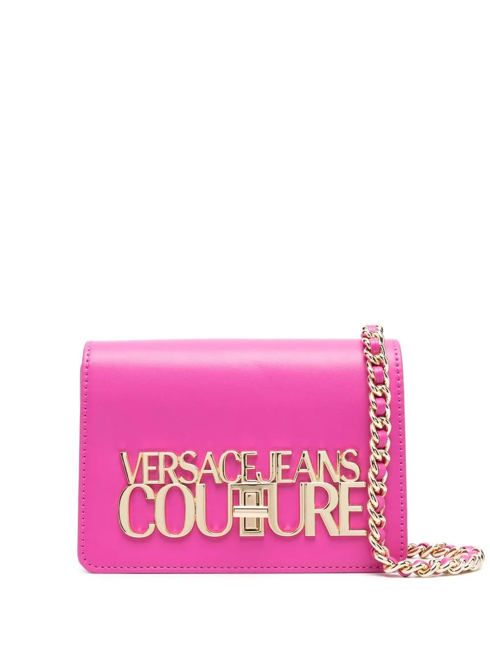 

Versace Jeans Couture logo-lettering chain-detailing crossbody bag - Pink