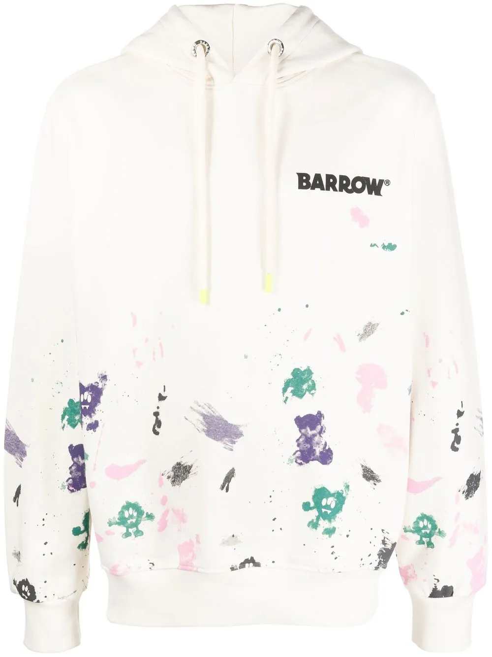 

BARROW logo-print cotton hoodie - Neutrals