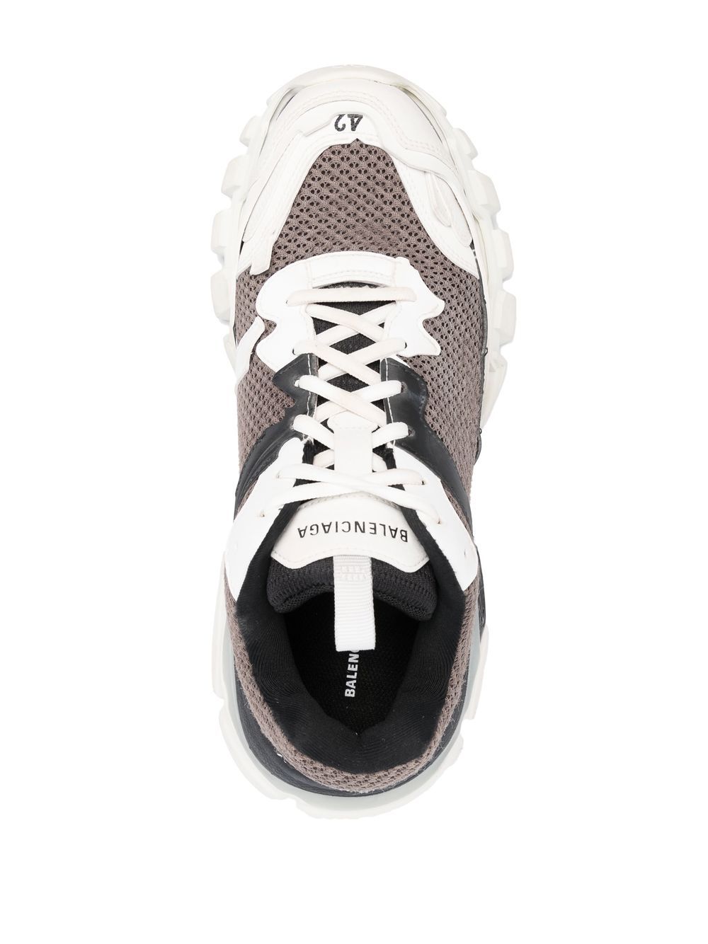 Shop Balenciaga Destroyed Track Sneakers In Grey