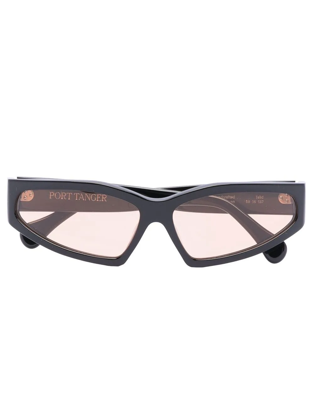 

Port Tanger Talid rectangular sunglasses - BLACK WITH AMBER LENS