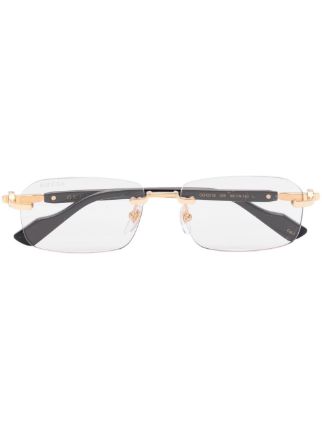 Gucci Eyewear logo-plaque rectangle-frame Glasses - Farfetch