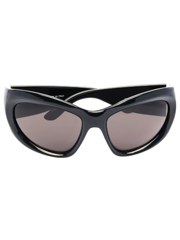 Balenciaga Eyewear Wrap D-Frame Sunglasses - Farfetch