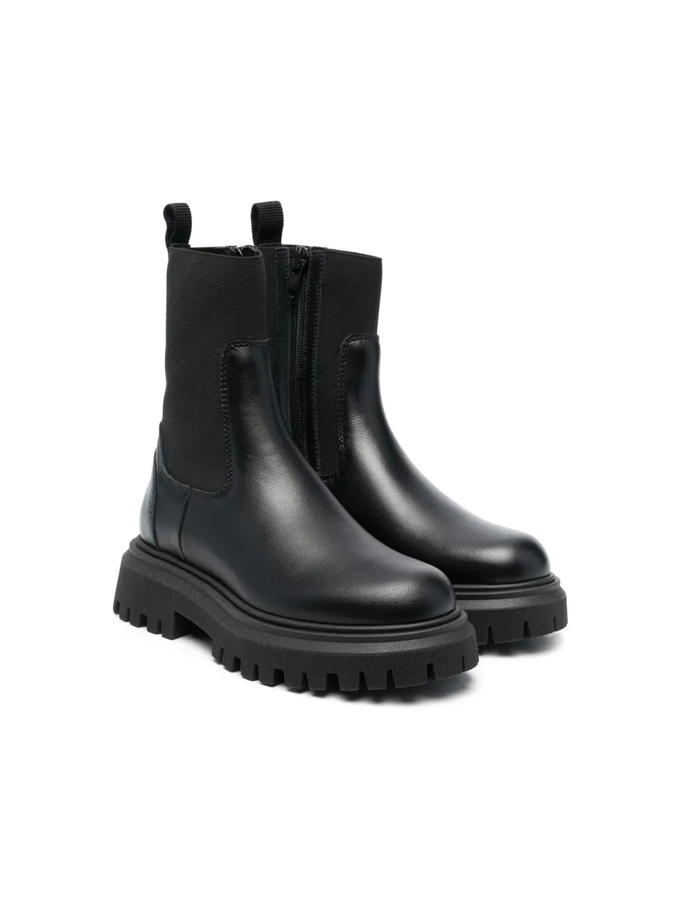 

Moncler Enfant botines Chelsea con puntera redonda - Negro