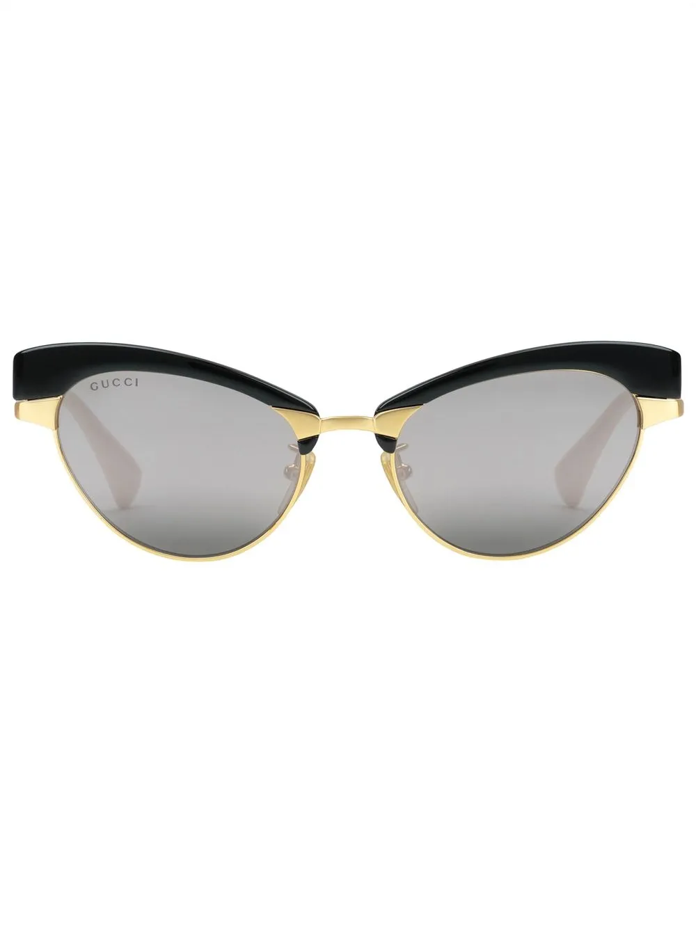 

Gucci Eyewear interchangeable-rim oval sunglasses - Gold