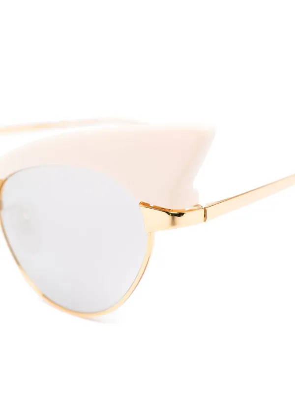 Gucci Eyewear interchangeable-rim Oval Sunglasses Gold FARFETCH IN