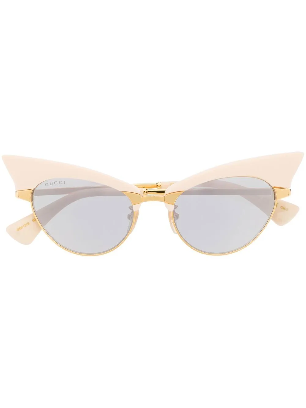 Gucci Eyewear interchangeable-rim Oval Sunglasses | Gold | FARFETCH UK