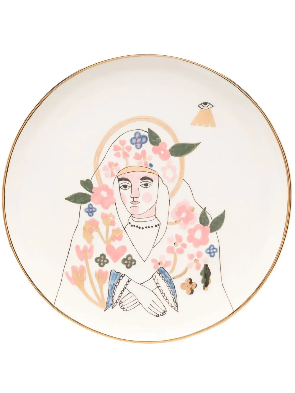 

Gunia Project St Maria hand-painted ceramic plate - Neutrals