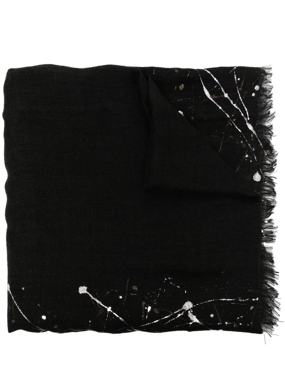 

Faliero Sarti mascada con salpicaduras de pintura estampadas - Negro